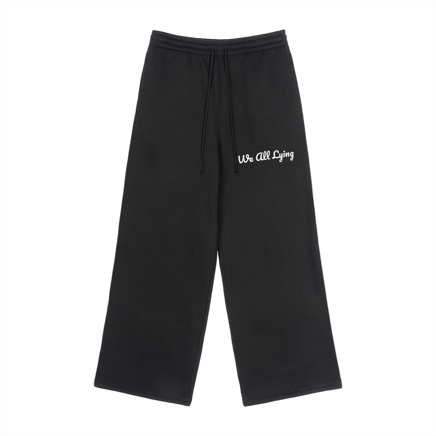 Fleece Drawstring Straight-Leg Sweatpants